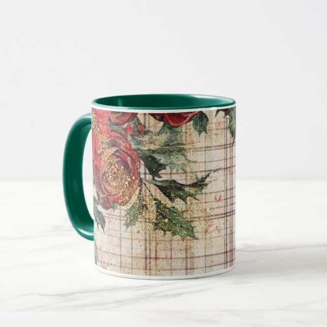 Taza Tasse Christmas Collage Junk Journal Var07 (Anverso izquierdo)