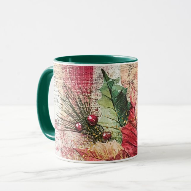 Taza Tasse Christmas Collage Junk Journal Var11 (Anverso izquierdo)