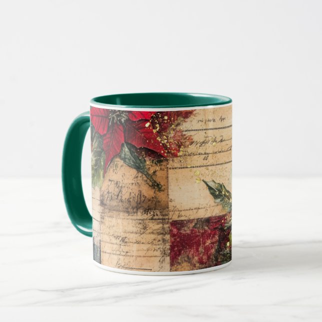 Taza Tasse Christmas Collage Junk Journal Var18 (Anverso izquierdo)