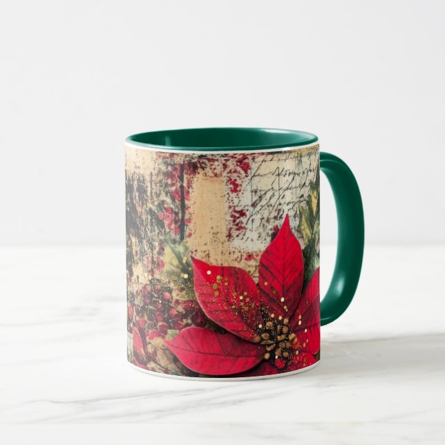 Taza Tasse Christmas Collage Junk Journal Var23 (Anverso derecho)