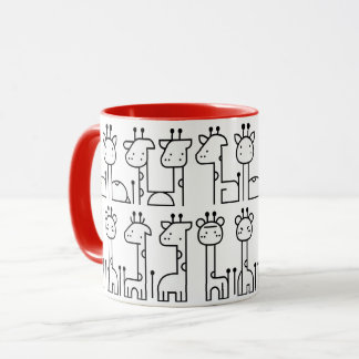 Taza Tasse de girafe blanc