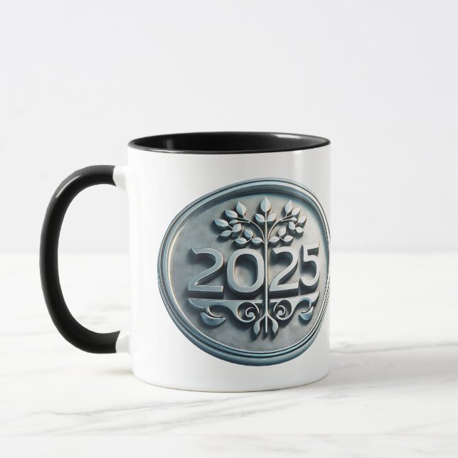 Taza Tasse Glückstaler 2025 - Glück, Liebe, Gesundheit (Izquierda)