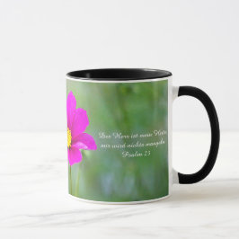 Taza Tasse mit Cosmea-Blüte und Psalm