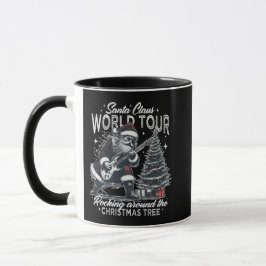 Taza Tasse Mug de Noël Père Noël Rétro Rock