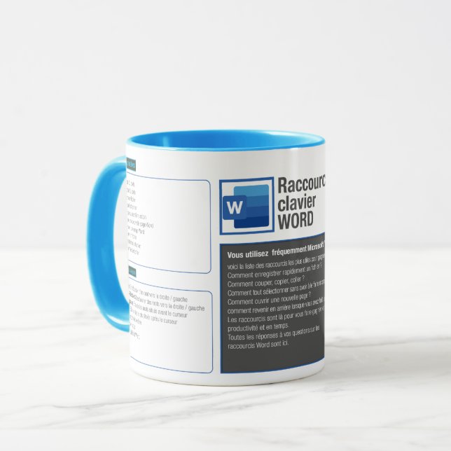 Taza Tasse mug raccourcie clavier Word (Anverso izquierdo)