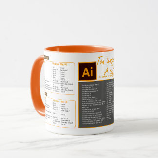 Taza Tasse mug raccourcis clavier Illustrator