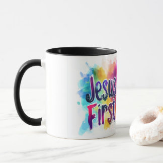 Taza Tasse personnalisé Jesus First
