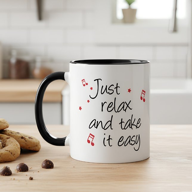 Taza Tasse "Relájate" (mug just relax and take it easy)