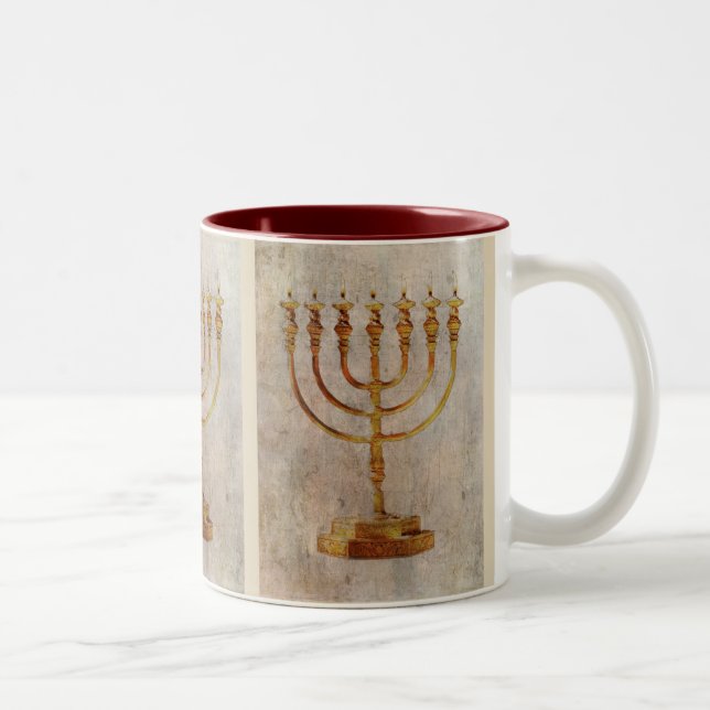 Taza Tasse Tazza de Menorah Israel (Derecha)