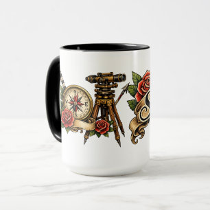 Taza Tatuaje Clásico para Agrimensores