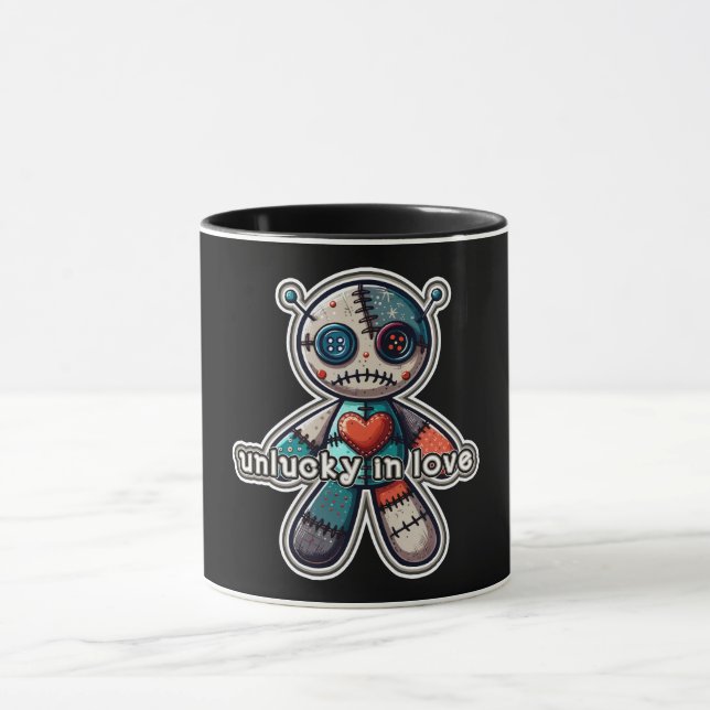 Taza Tatuaje de corazón de esqueleto de amor verdadero (Centro)