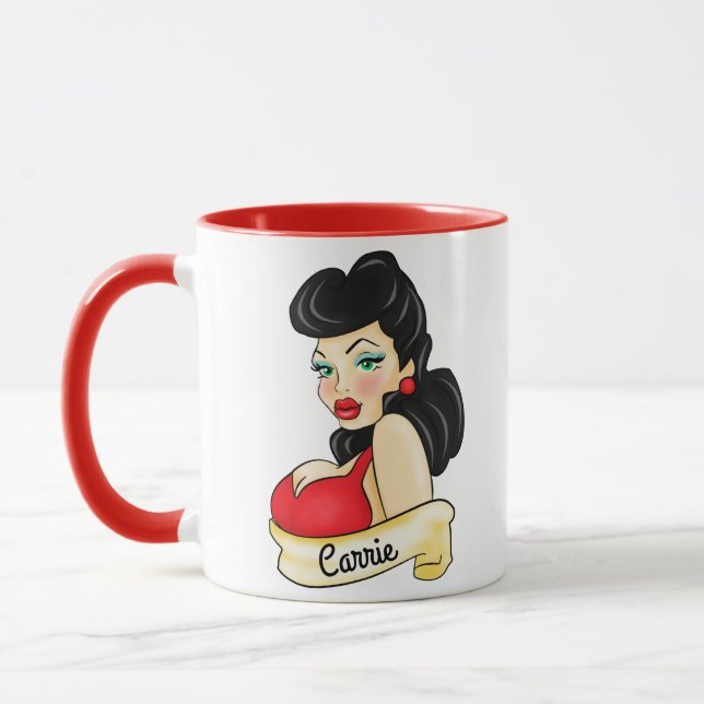 Taza Tatuaje modelo retro personalizado (Izquierda)