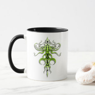 Taza Tatuaje tribal alienígena Especie 217 verde