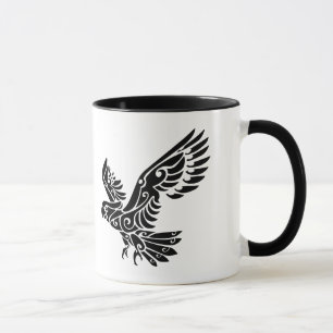 Taza Tatuaje tribal del pájaro del loro de Cockatoo