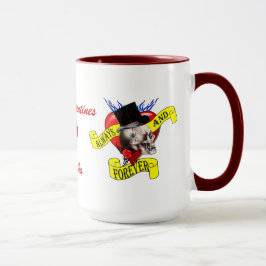 Taza Tatuajes góticos alternativos en San Valentín
