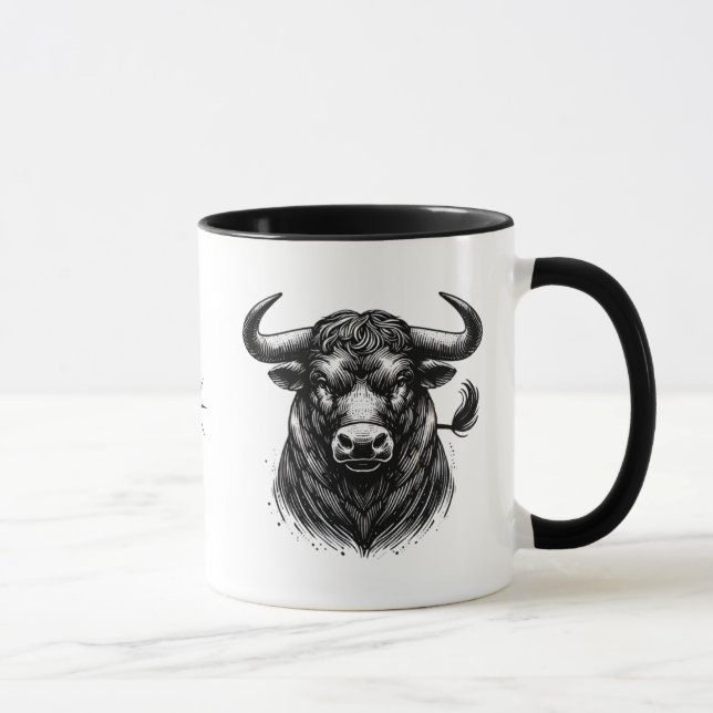 Taza Tauro El Toro Regalo de Astrología Zodiacal (Derecha)