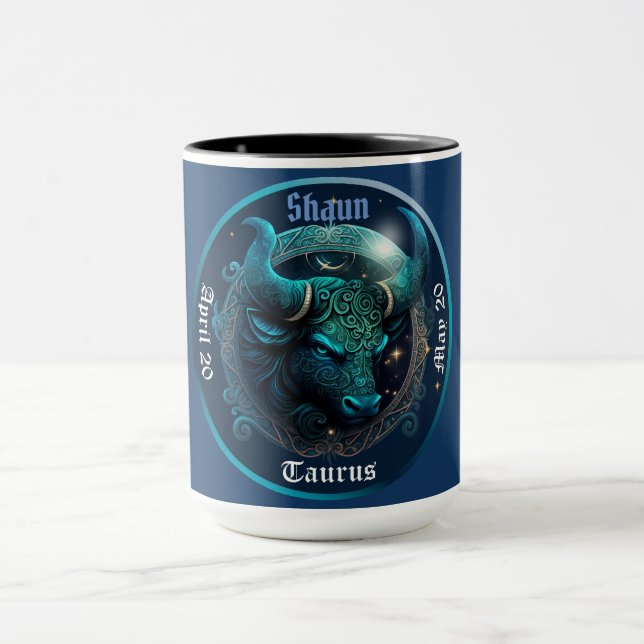 Taza Tauro Zodiaco Personalizable (Centro)