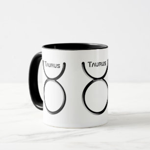 Taza TAURUS, Abstract Design of Zodiac Rótulo,