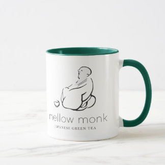 Taza Taza, 15 onzas., blanco y verde estilo del