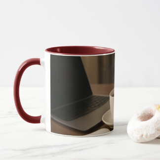 Taza "Taza Coffee & Clicks – Vapor, Compras y Portátil
