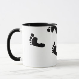 Taza ¡Taza con diseño divertido de pies manchando!