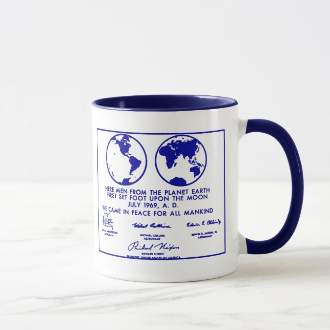 Taza "Taza de café azul del PLAN de APOLO (Derecha)