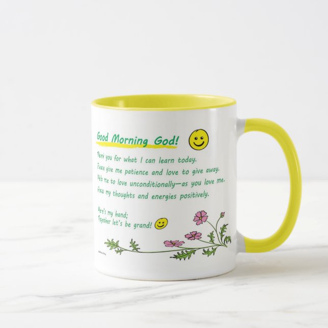 Taza Taza: De la "dios buena mañana!" elija el tamaño, (Derecha)