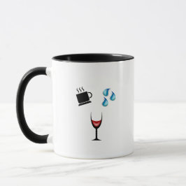 Taza "Taza de la repetición del vino del agua del café"