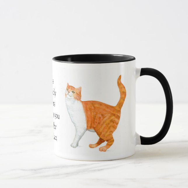 Taza "Taza del campanero del gato del jengibre" (Derecha)