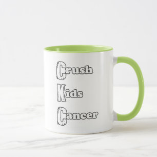 Taza "Taza del verde del cáncer de los niños del