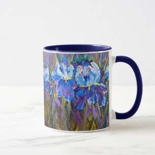 Taza "Taza floral de las flores del jardín del iris"