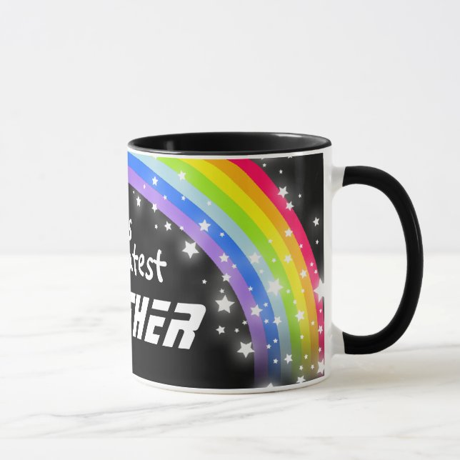 Taza "Taza negra del arco iris de BROTHER más grande (Derecha)