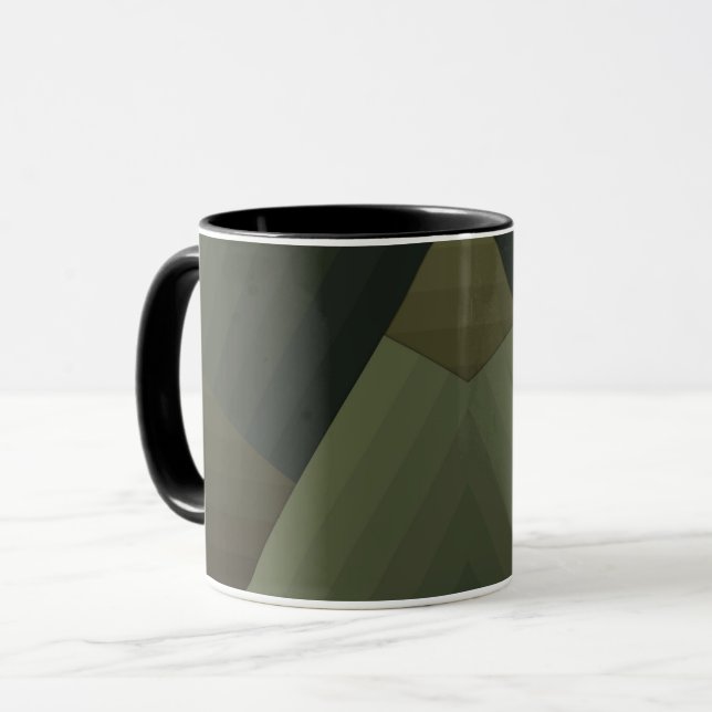 Taza Taza, Patchwork, combinado, oliva, verde, rayado (Anverso izquierdo)