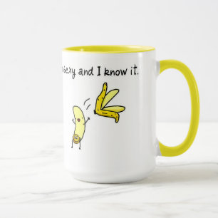 Taza taza, plátano, hombre, navidad