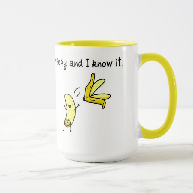 Taza taza, plátano, hombre, navidad (Derecha)
