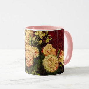 Taza Tazón con peonías y rosas de Vincent van Gogh