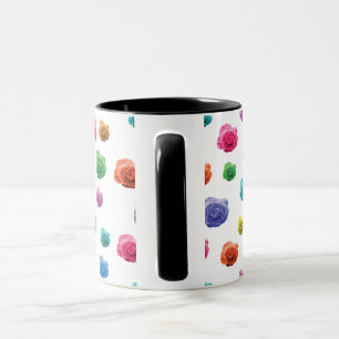 Taza tazón de bonito con rosa encantador