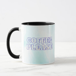 Taza tazón de café azul del océano