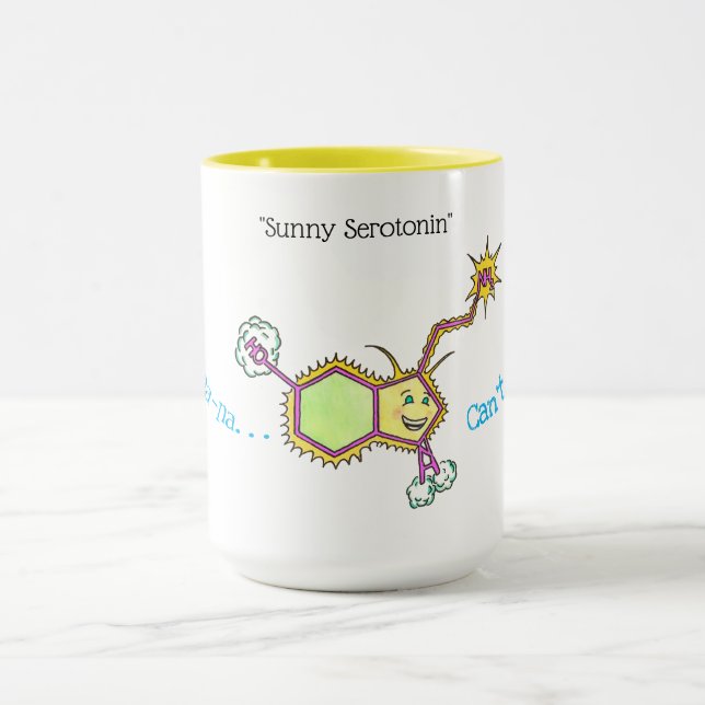 Taza tazón de café con serotonina juguetona (Centro)