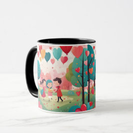 Taza tazón de café día de San Valentín lindo
