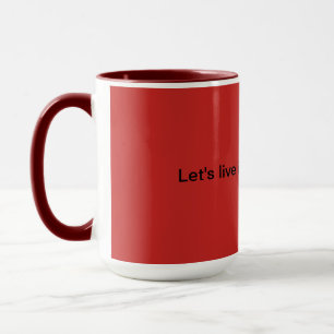 Taza tazón de café rojo con título>