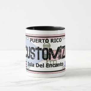 Taza tazón de matrícula de personalizable de Puerto Ric