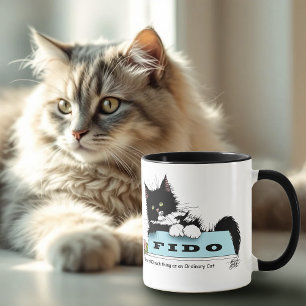 Taza Tazón de perro gatito de Tuxedo