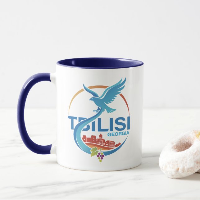 Taza Tbilisi Georgia Europa del Este (Con donut)