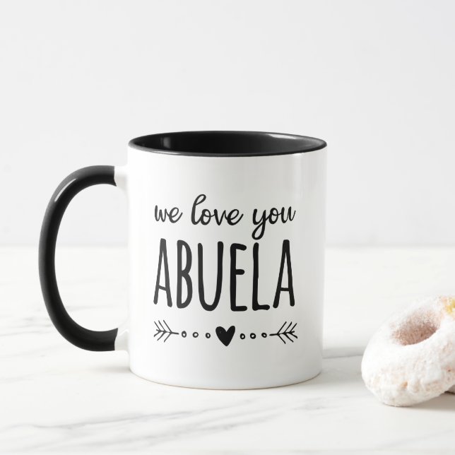 Taza Te Amamos Abuela (Con donut)