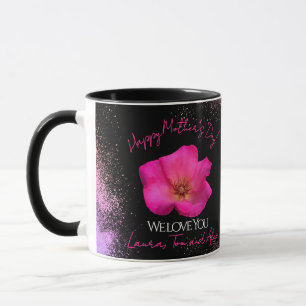 Taza Te Amamos - Rosa del Día de la Madre Personalizabl