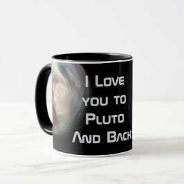 Taza Te amo a Plutón y de Regreso