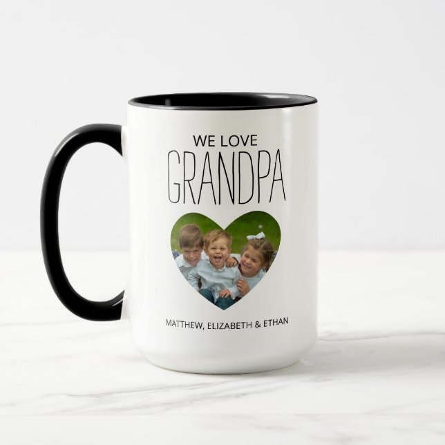 Taza Te amo abuelo foto café Mug (Izquierda)