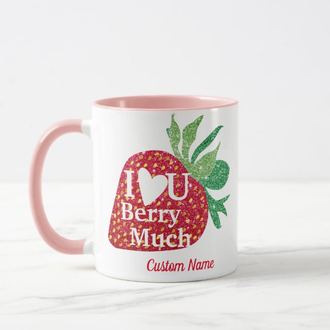 Taza Te Amo Berry Mug Personalizado, San Valentín perfe (Izquierda)