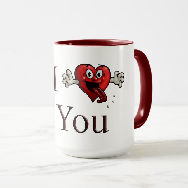Taza Te amo corazón tonto (Anverso derecho)
